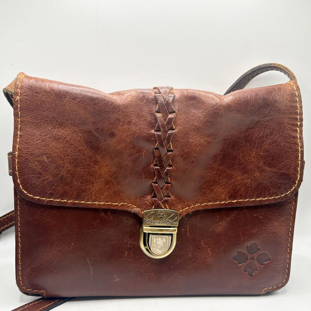 Patricia Nash Brown Leather Shoulder Bag